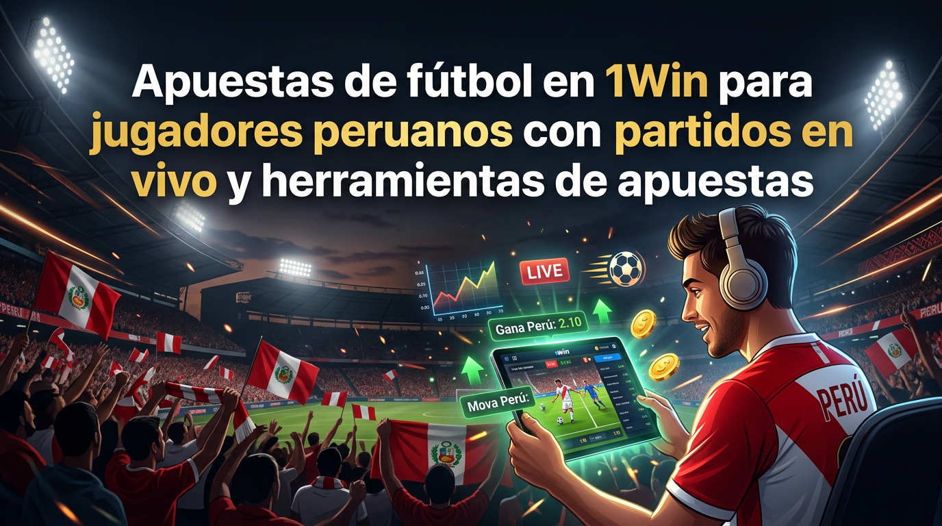 Apuestas de fútbol en 1Win para jugadores peruanos con partidos en vivo y herramientas de apuestas